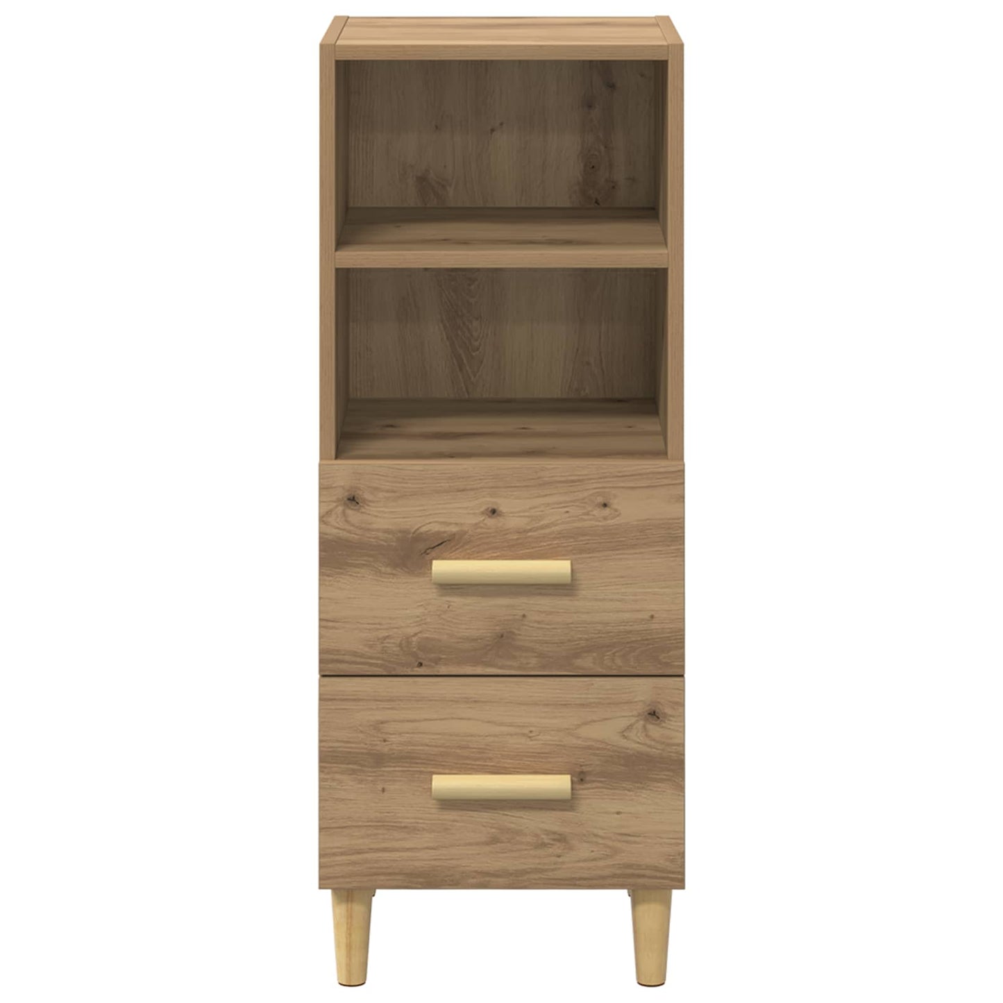 vidaXL Πλαϊνό γραφείο με συρτάρι artisan δρυς 34 x 34.5 x 90 εκ