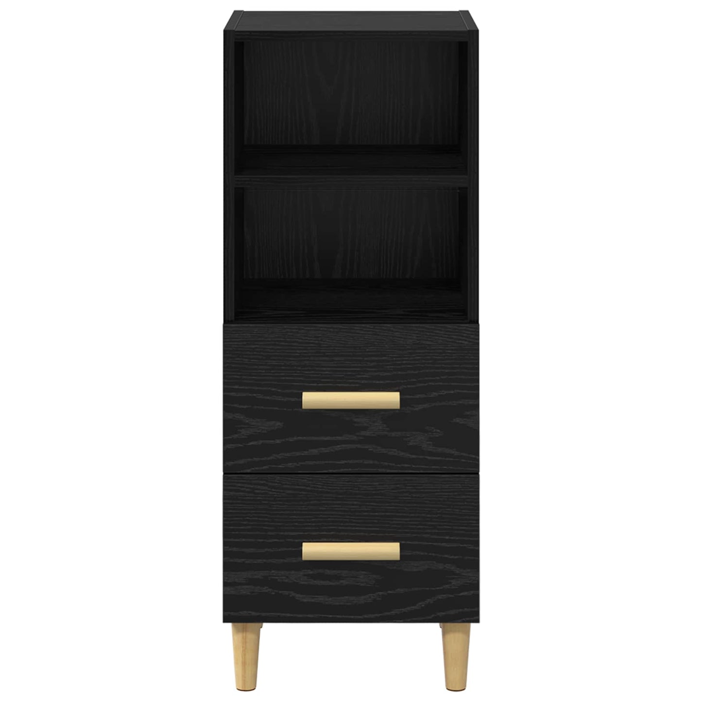 vidaXL Πλαϊνό γραφείο Μαύρη δρυς 34 x 34.5 x 90 εκ Επεξεργασμένο ξύλο