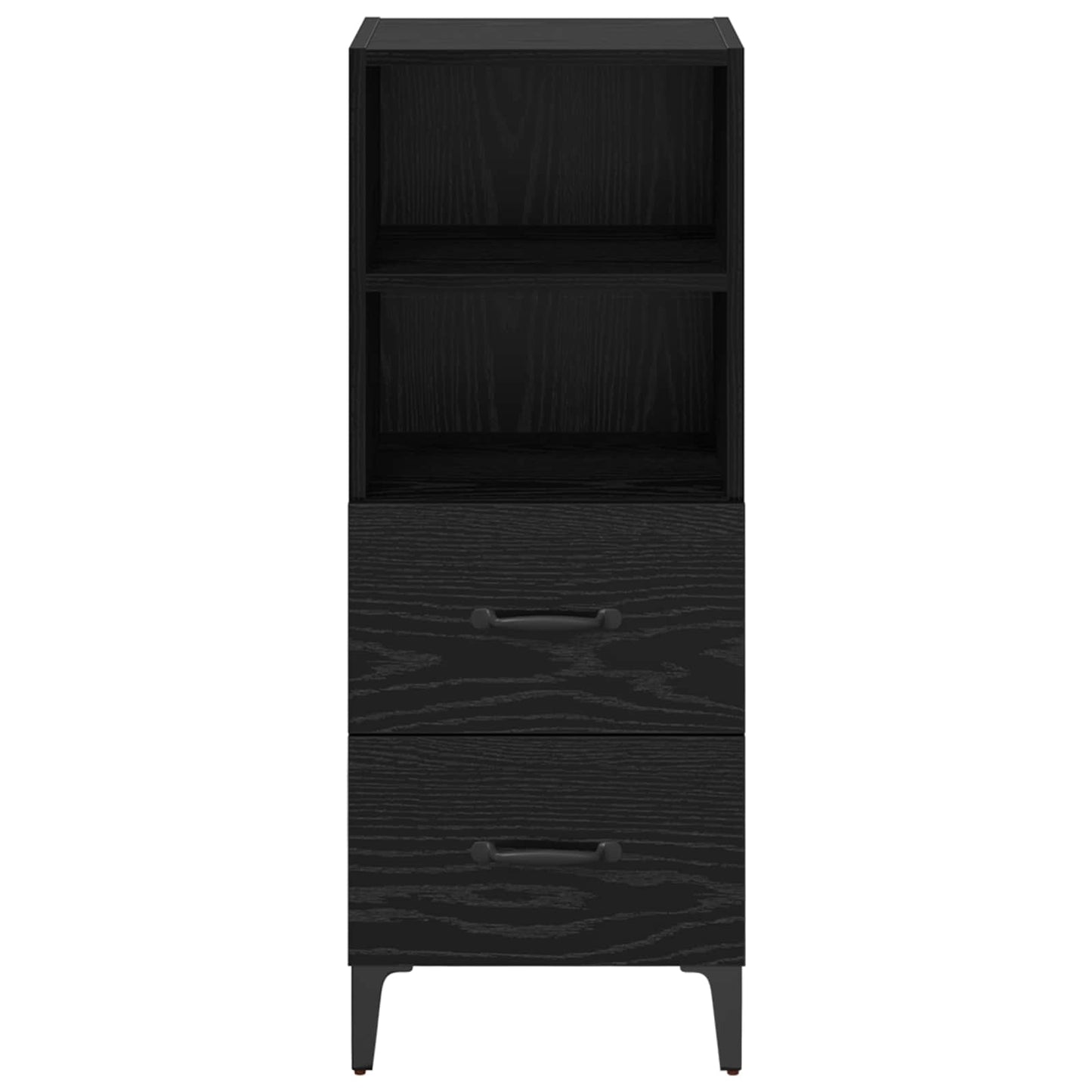vidaXL Πλαϊνό γραφείο Μαύρη δρυς 34 x 34.5 x 90 εκ Επεξεργασμένο ξύλο