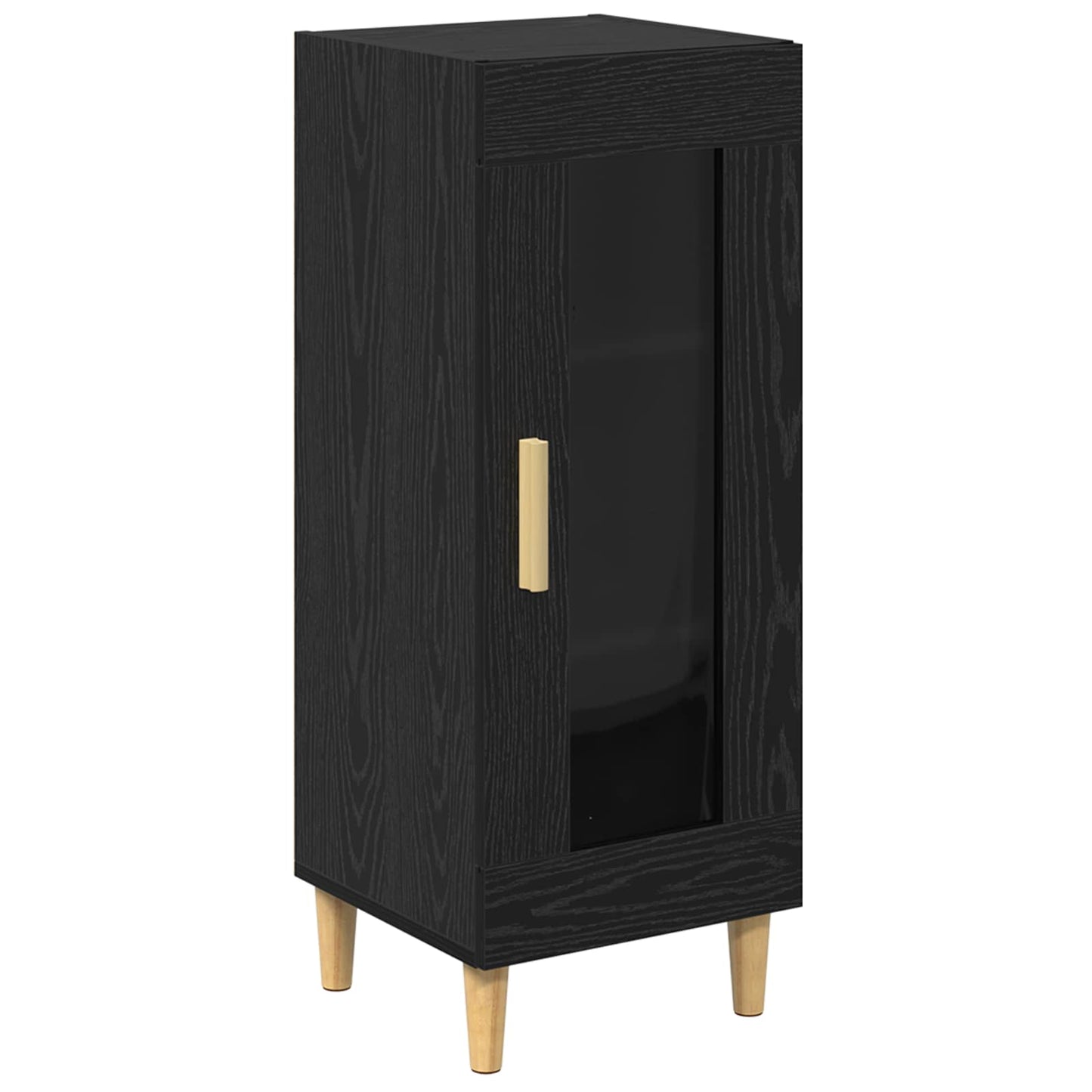 vidaXL Πλαϊνό γραφείο Μαύρη Οξυά 34.5 x 32.5 x 90 εκ.