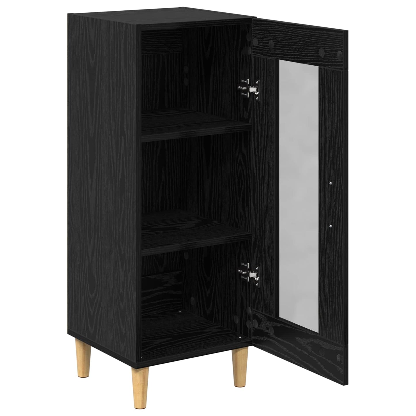 vidaXL Πλαϊνό γραφείο Μαύρη Οξυά 34.5 x 32.5 x 90 εκ.