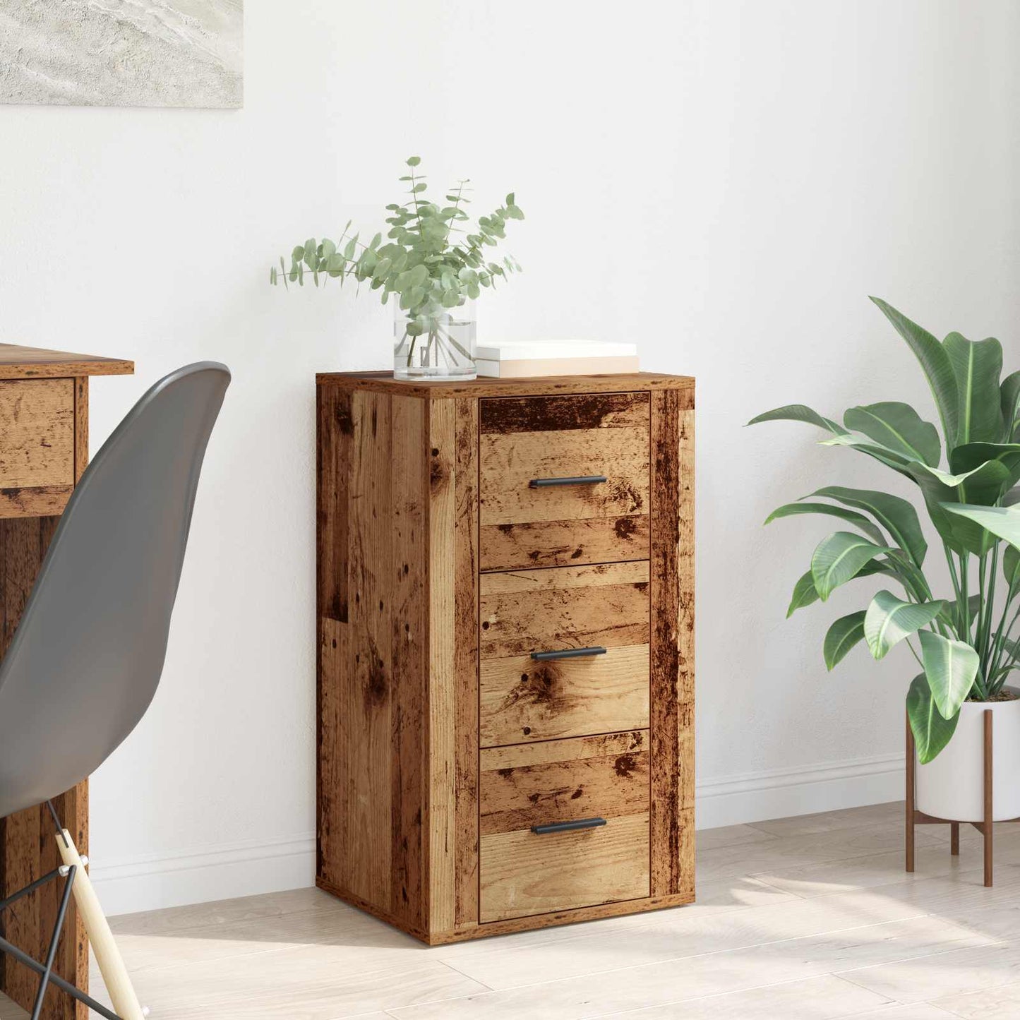 vidaXL Πλαϊνό γραφείο Παλιό ξύλο 40 x 33 x 70 εκ. Επεξεργασμένο ξύλο