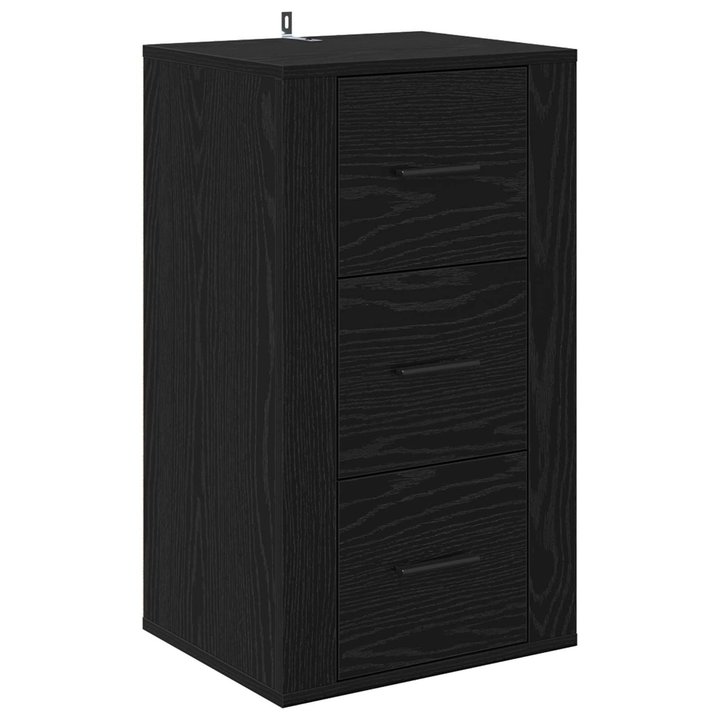 vidaXL Πλαϊνό γραφείο Μαύρη Οξυά 40 x 33 x 70 εκ. Επεξεργασμένο ξύλο