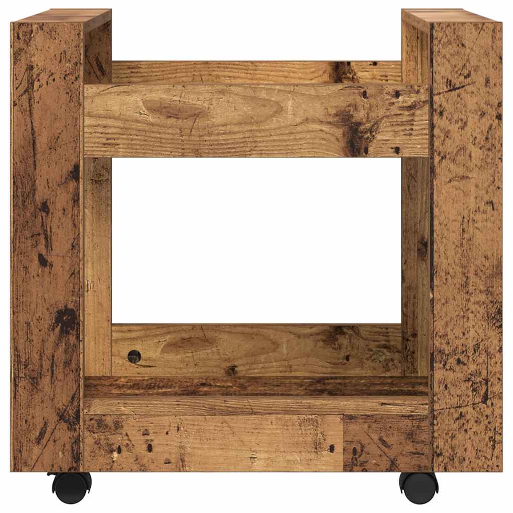 vidaXL Τροχήλατο Γραφείο Παλιό Ξύλο 60 x 45 x 60 εκ Επεξεργασμένο ξύλο