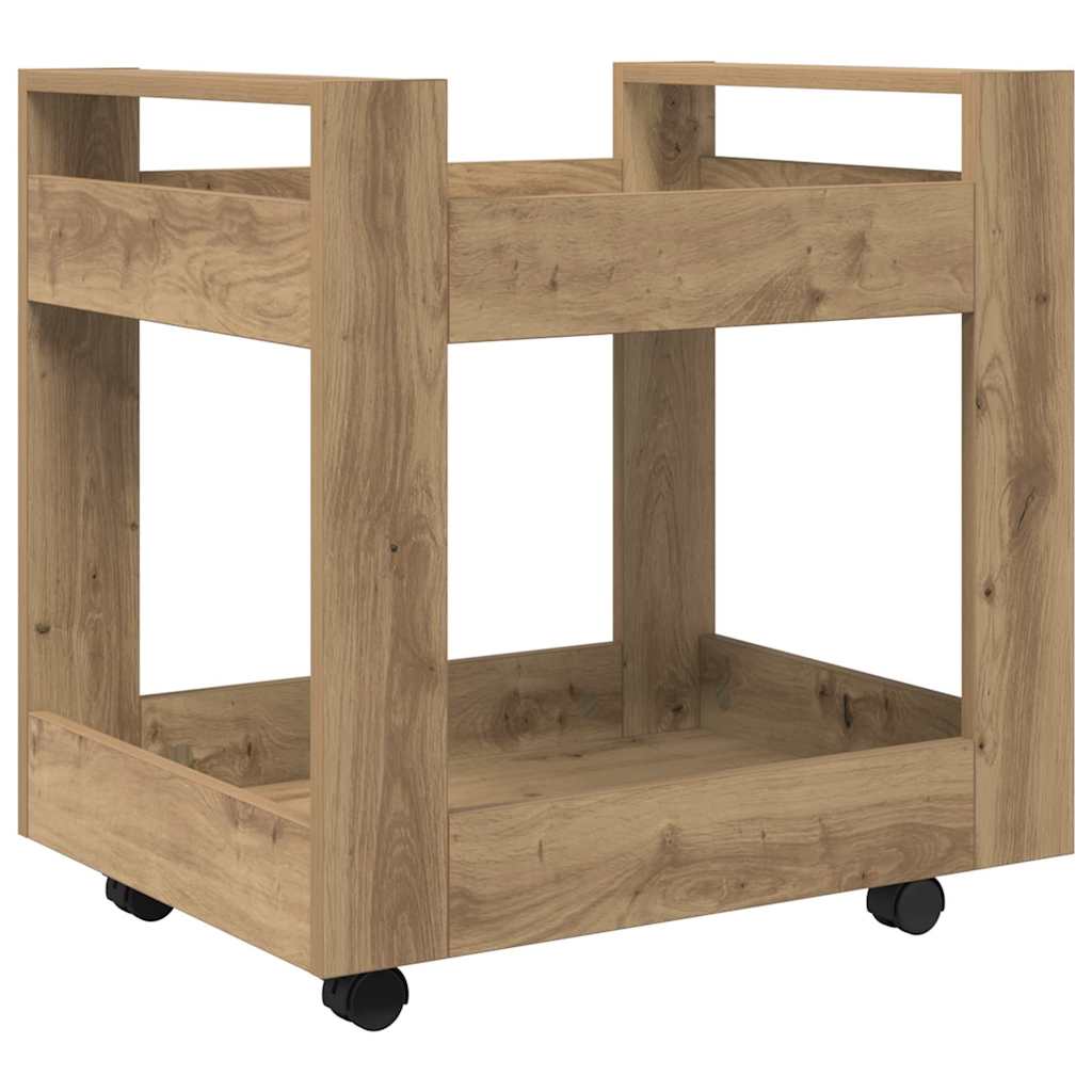 vidaXL Τροχήλατο Γραφείο Artisan Oak 60 x 45 x 60 εκ