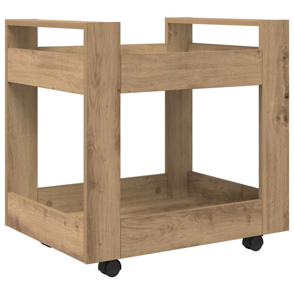 vidaXL Τροχήλατο Γραφείο Artisan Oak 60 x 45 x 60 εκ