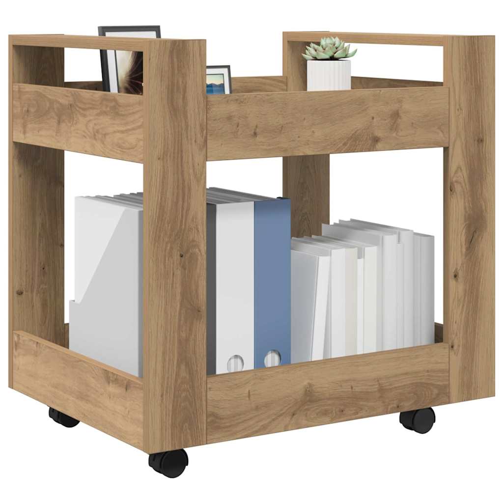 vidaXL Τροχήλατο Γραφείο Artisan Oak 60 x 45 x 60 εκ
