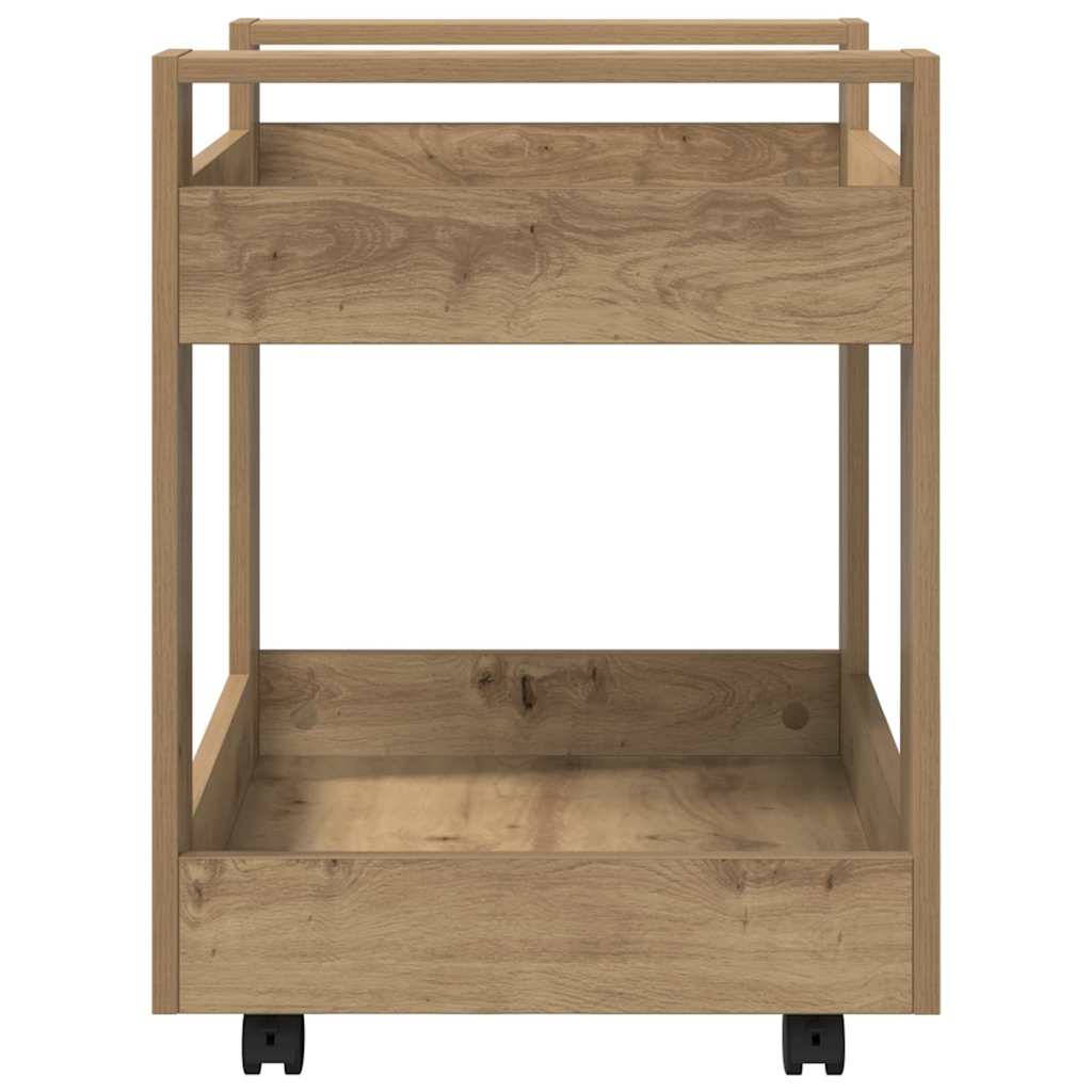 vidaXL Τροχήλατο Γραφείο Artisan Oak 60 x 45 x 60 εκ