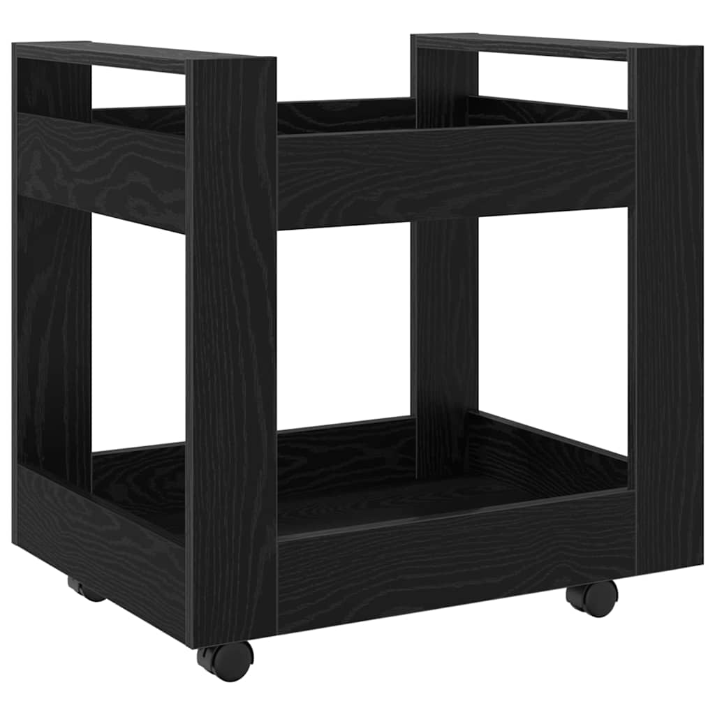 vidaXL Τροχήλατο Γραφείο Μαύρη Οξυά 60 x 45 x 60 εκ Επεξεργασμένο ξύλο