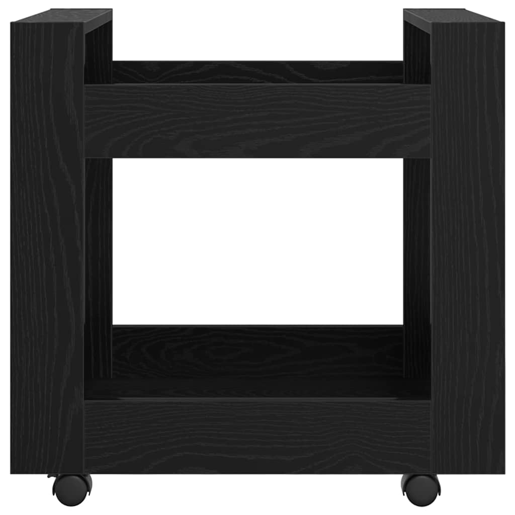 vidaXL Τροχήλατο Γραφείο Μαύρη Οξυά 60 x 45 x 60 εκ Επεξεργασμένο ξύλο