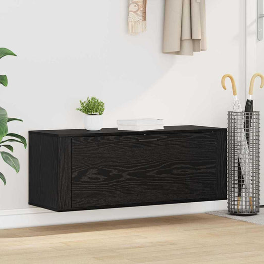 vidaXL Ντουλάπα Παπουτσιών με ράφι Μαύρη δρυς 100 x 35 x 38 εκ.