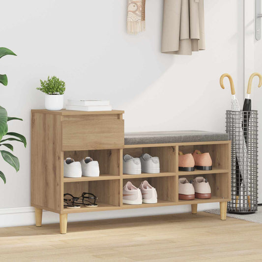 vidaXL Ντουλάπα Παπουτσιών με συρτάρι Artisan Oak 102 x 36 x 60 εκ.