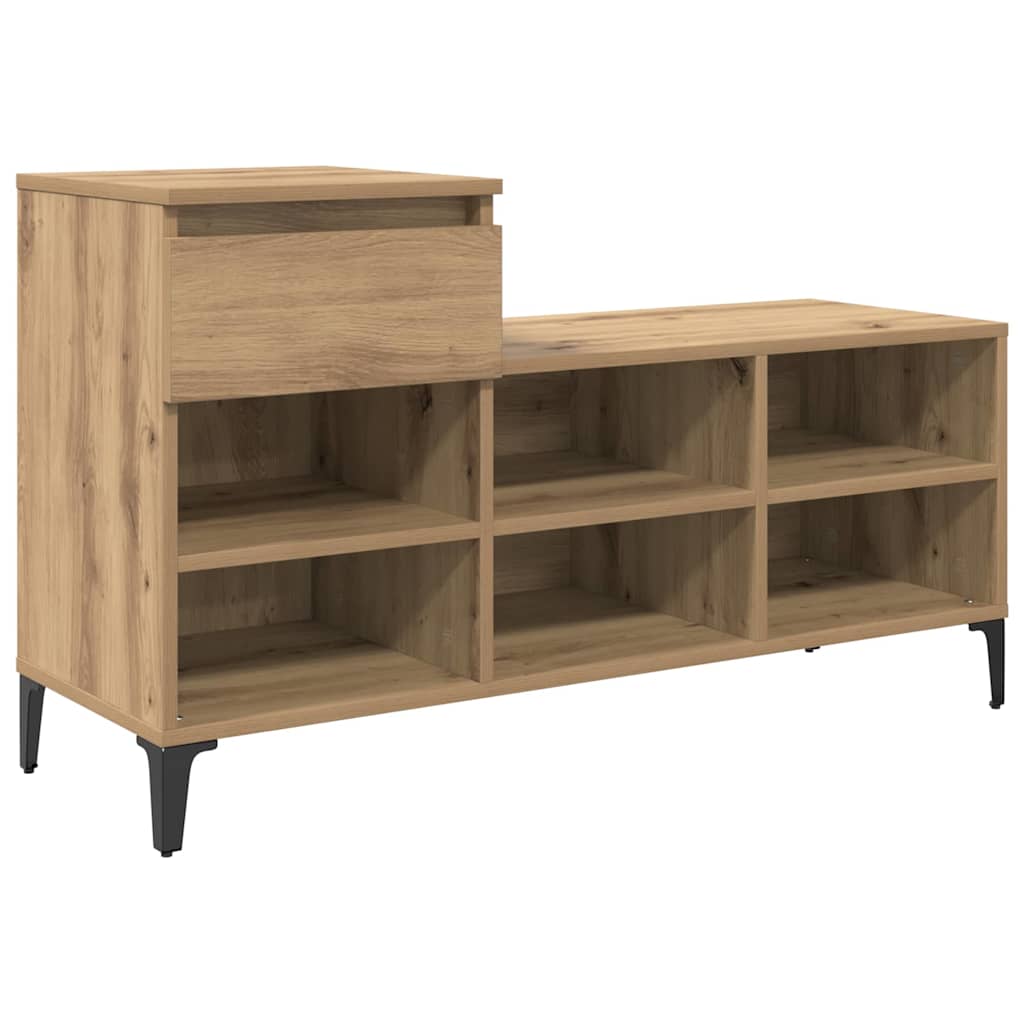 vidaXL Ντουλάπα Παπουτσιών με συρτάρι artisan δρυς 102 x 36 x 60 εκ.