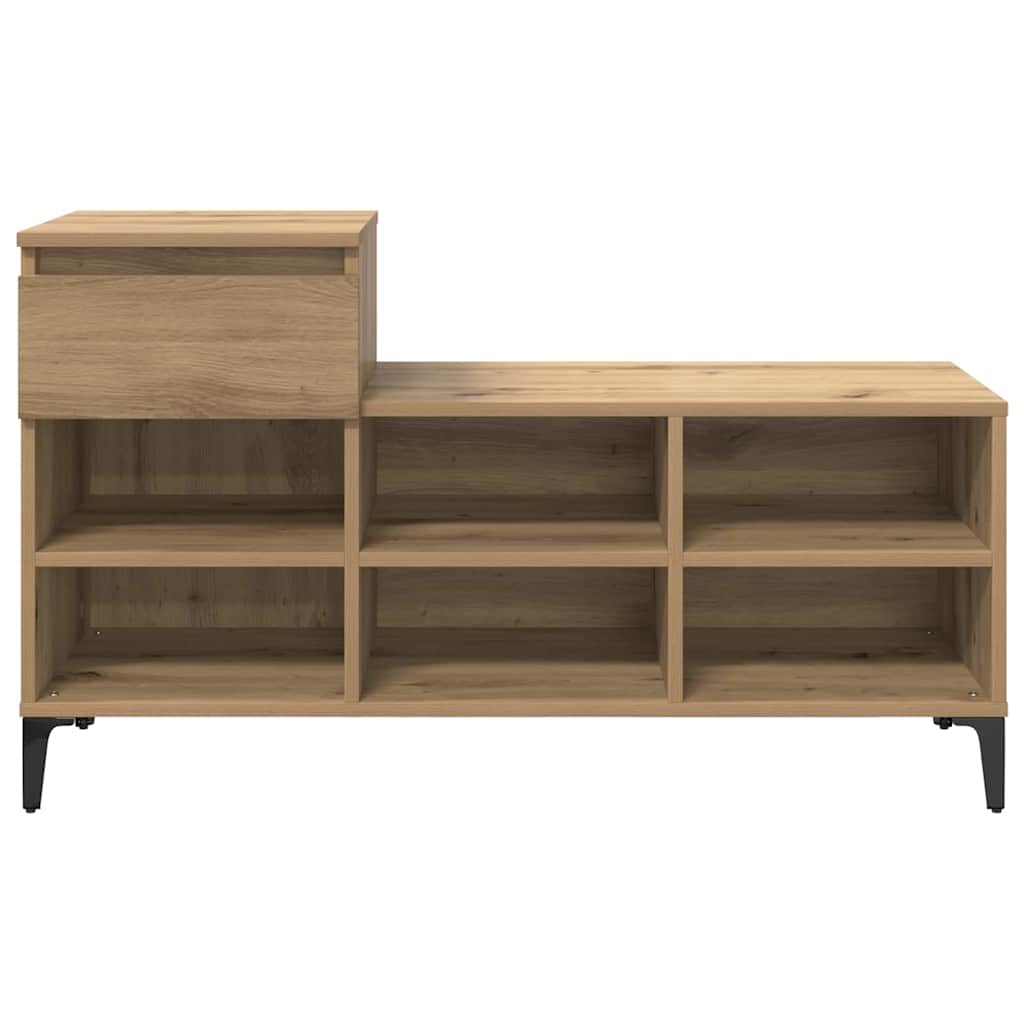 vidaXL Ντουλάπα Παπουτσιών με συρτάρι artisan δρυς 102 x 36 x 60 εκ.