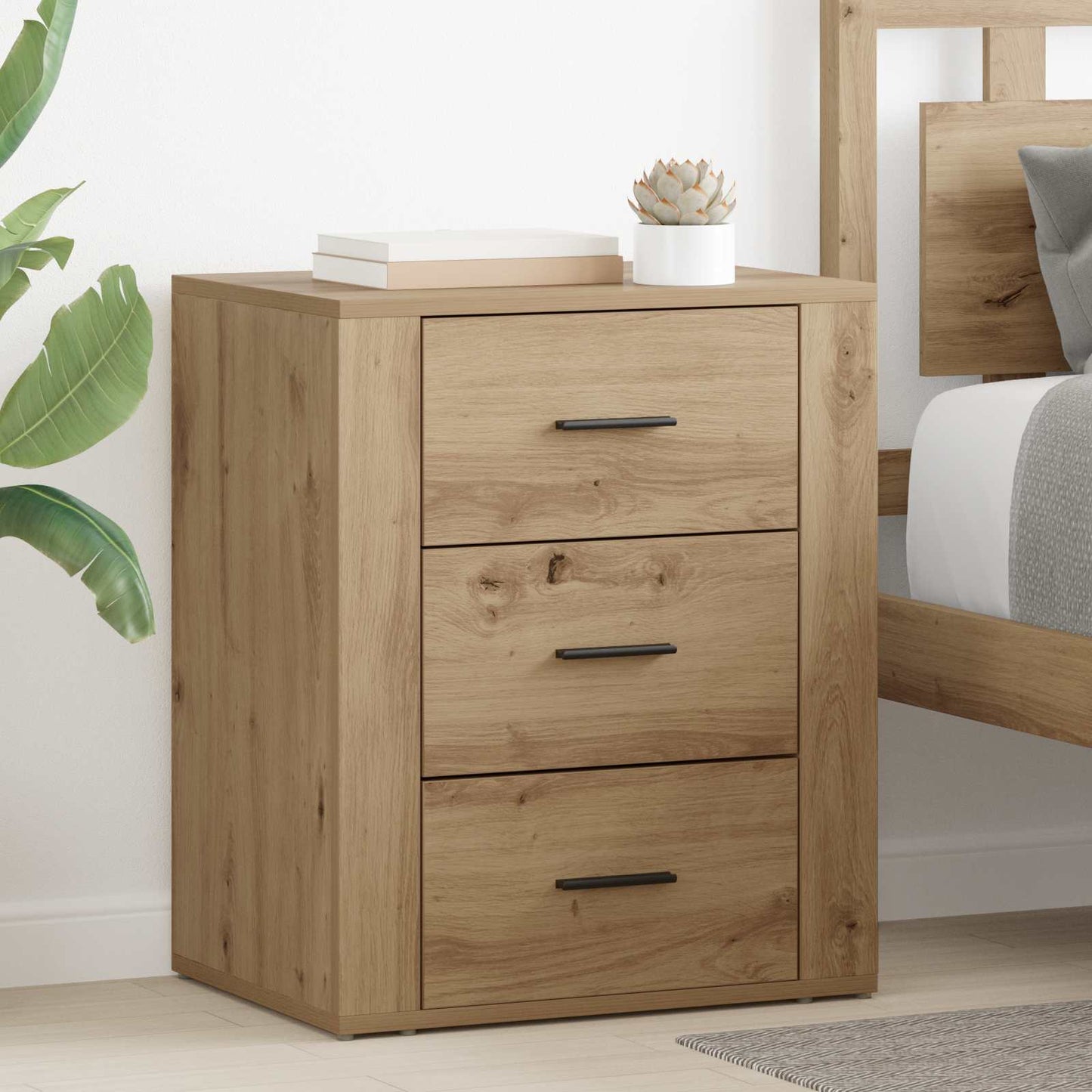 vidaXL Κομοδίνο Artisan Oak 35 x 50 x 60 εκ Επεξεργασμένο Ξύλο