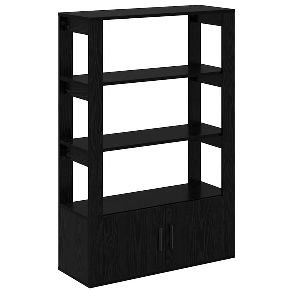 vidaXL Πλαϊνό γραφείο Μαύρη δρυς 30 x 80 x 119.5 εκ Επεξεργασμένο ξύλο