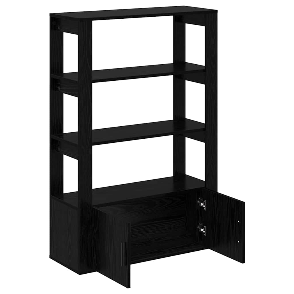 vidaXL Πλαϊνό γραφείο Μαύρη δρυς 30 x 80 x 119.5 εκ Επεξεργασμένο ξύλο
