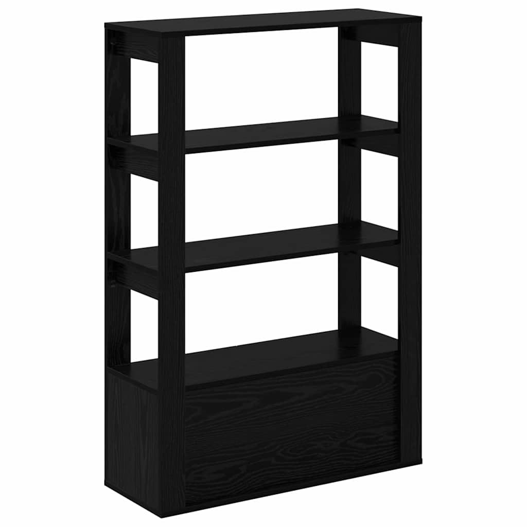 vidaXL Πλαϊνό γραφείο Μαύρη δρυς 30 x 80 x 119.5 εκ Επεξεργασμένο ξύλο
