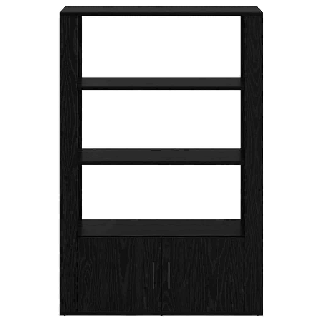 vidaXL Πλαϊνό γραφείο Μαύρη δρυς 30 x 80 x 119.5 εκ Επεξεργασμένο ξύλο