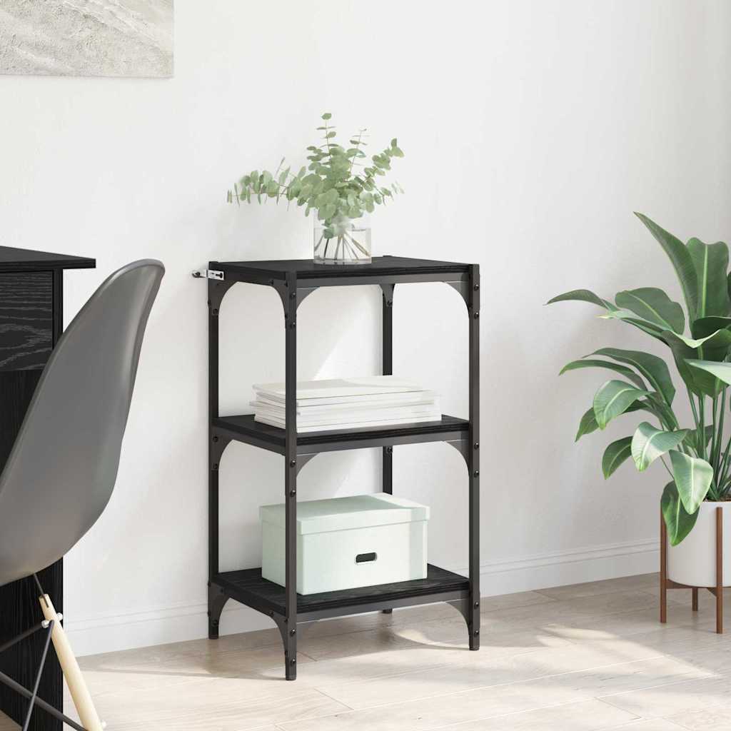 vidaXL Βιβλιοθήκη Μαύρη δρυς 40 x 33 x 70.5 εκ. Επεξεργασμένο ξύλο