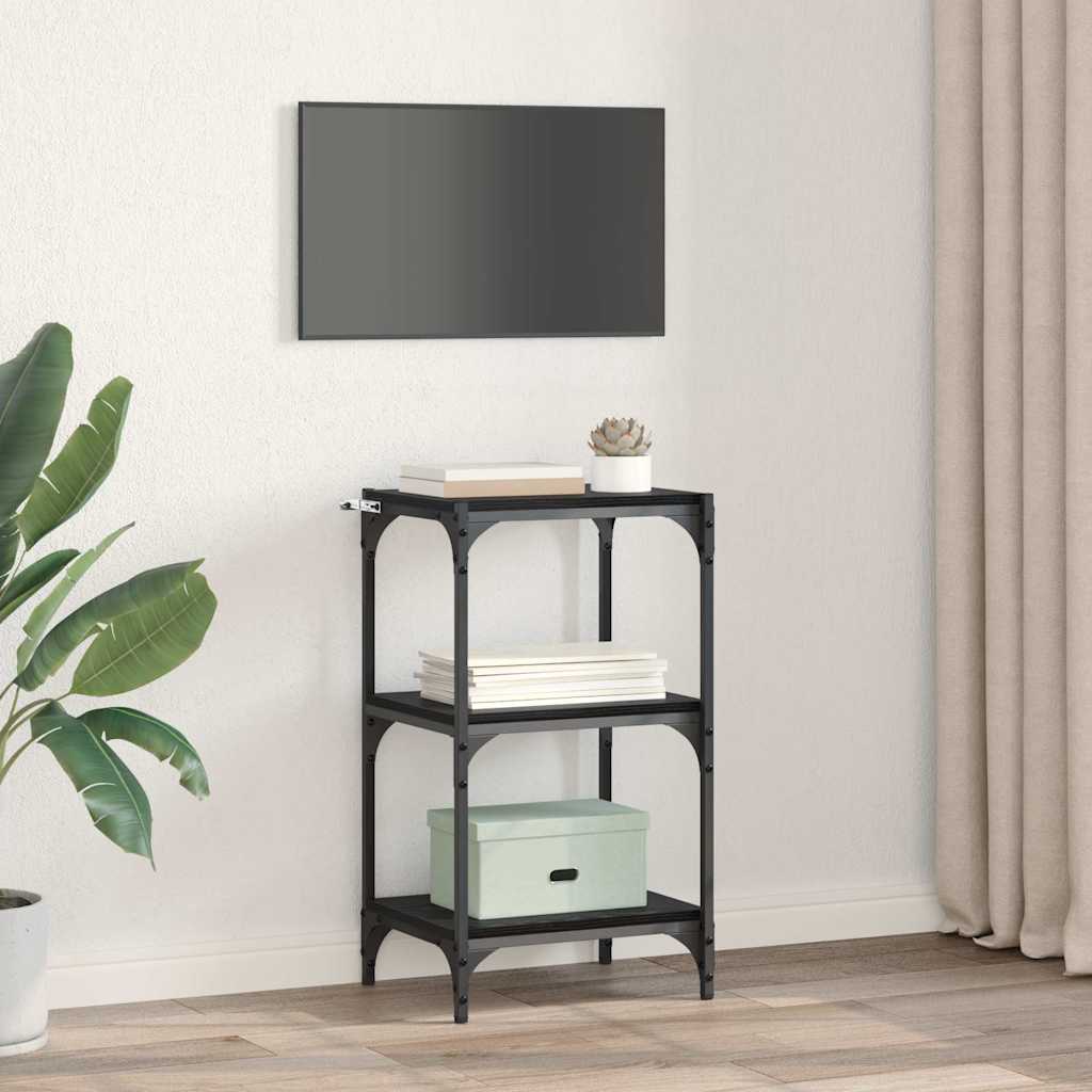 vidaXL Βιβλιοθήκη Μαύρη δρυς 40 x 33 x 70.5 εκ. Επεξεργασμένο ξύλο