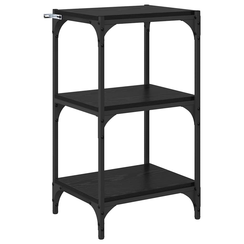 vidaXL Βιβλιοθήκη Μαύρη δρυς 40 x 33 x 70.5 εκ. Επεξεργασμένο ξύλο