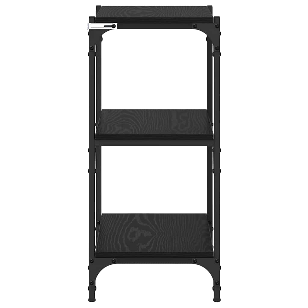 vidaXL Βιβλιοθήκη Μαύρη δρυς 40 x 33 x 70.5 εκ. Επεξεργασμένο ξύλο