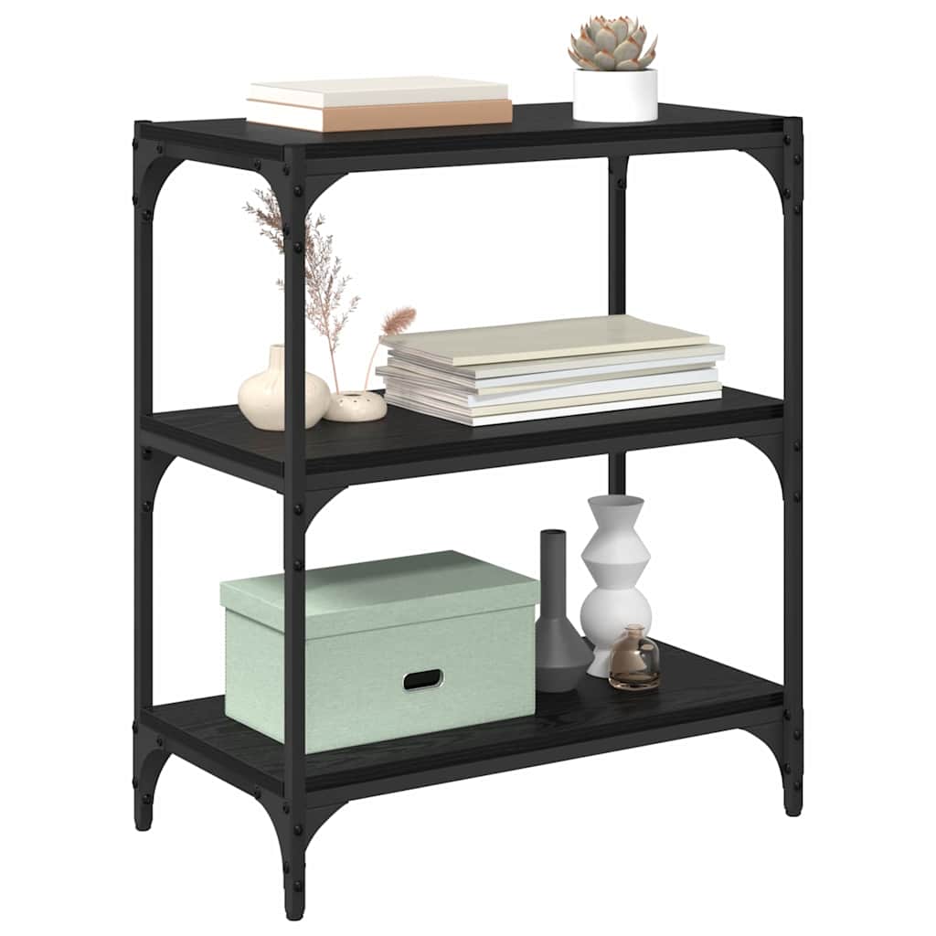 vidaXL Βιβλιοθήκη Μαύρη δρυς 60 x 33 x 70,5 εκ.