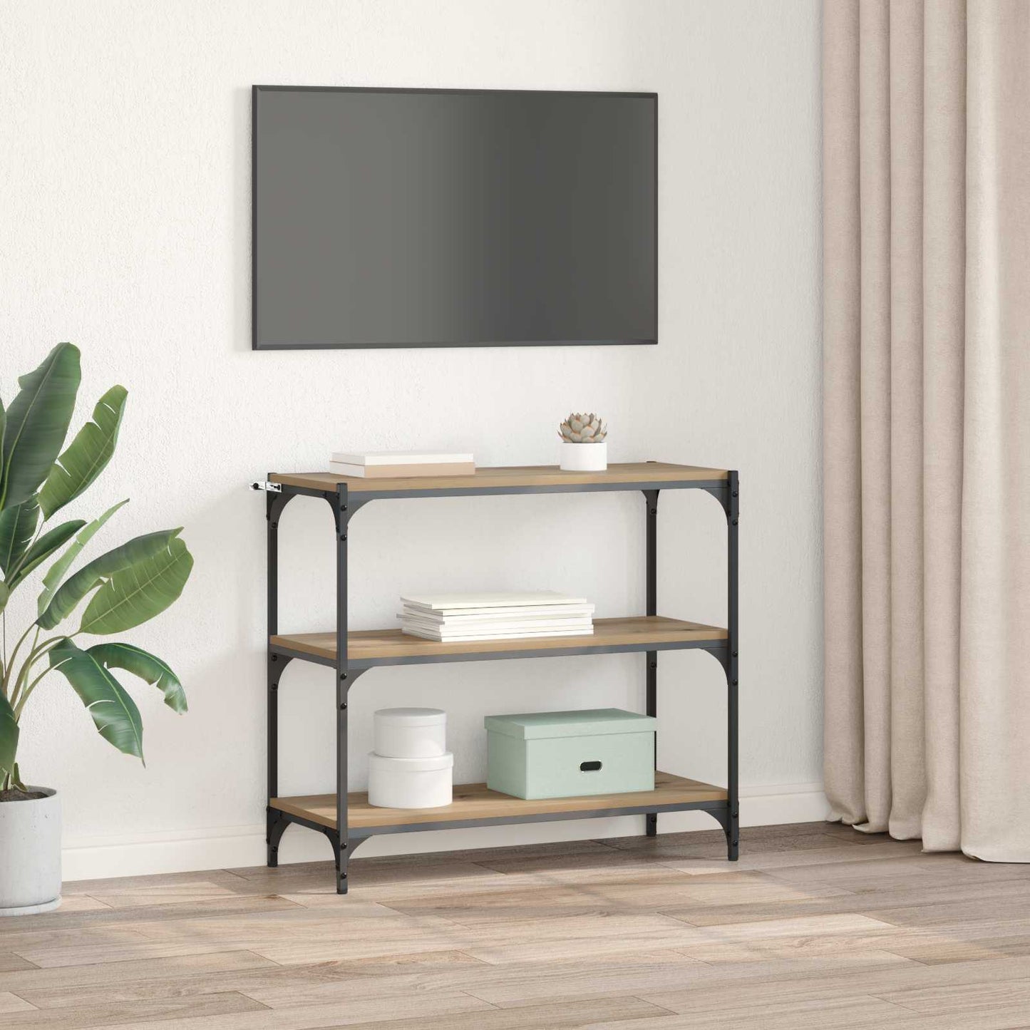 vidaXL Βιβλιοθήκη Artisan Oak 80 x 33 x 70,5 εκ.