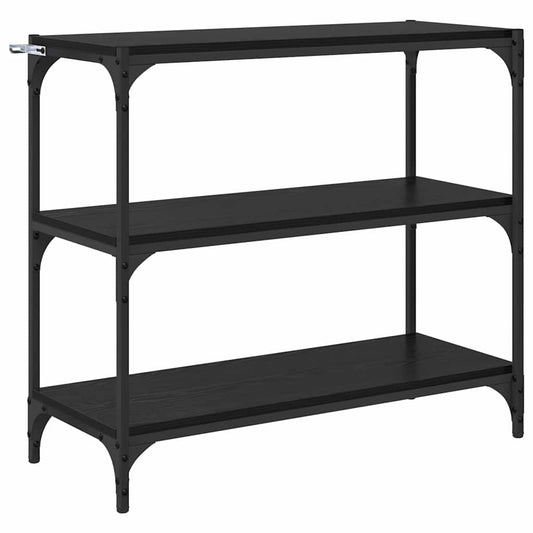 vidaXL Βιβλιοθήκη Μαύρη Οξυά 80 x 33 x 70,5 εκ.