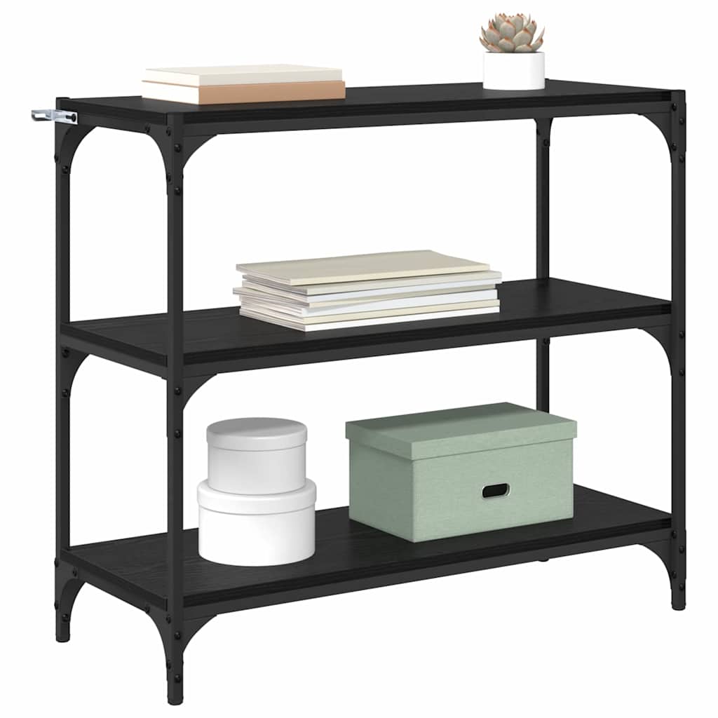 vidaXL Βιβλιοθήκη Μαύρη Οξυά 80 x 33 x 70,5 εκ.