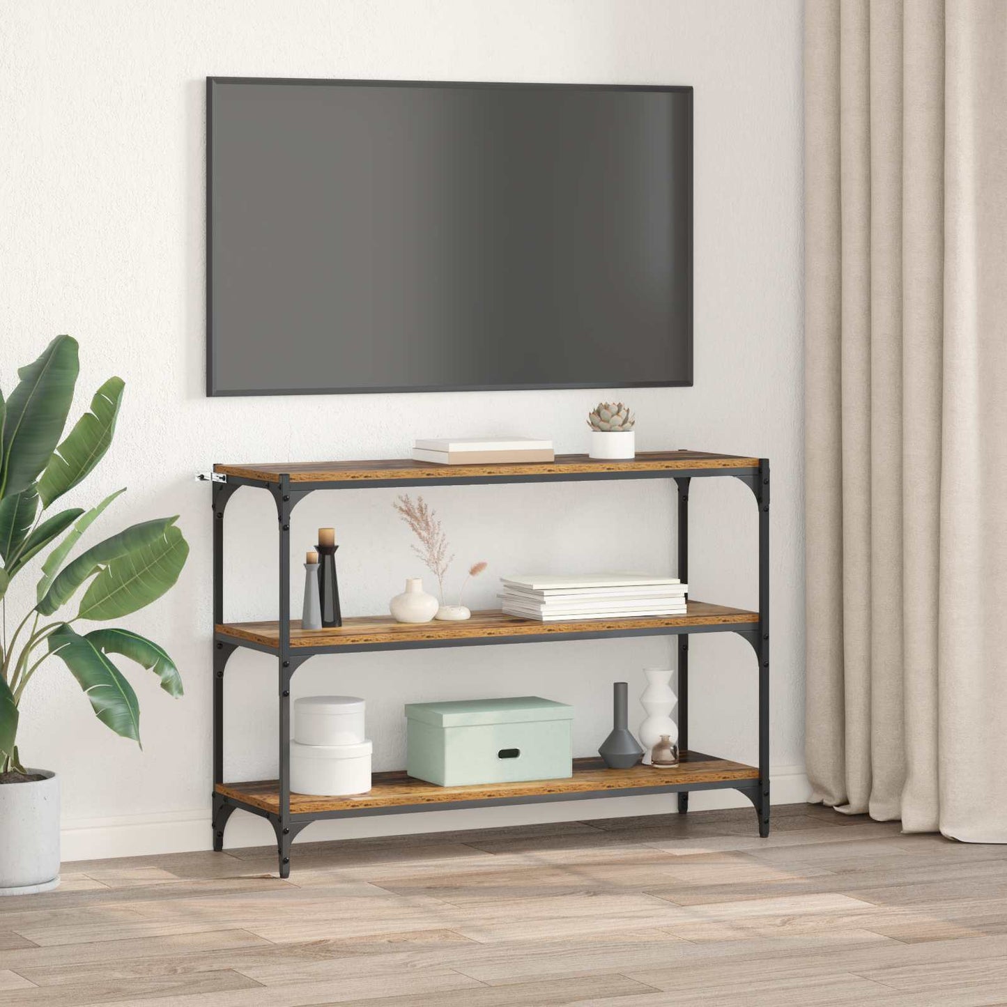 vidaXL Βιβλιοθήκη Παλαιό ξύλο 100 x 33 x 70,5 εκ.