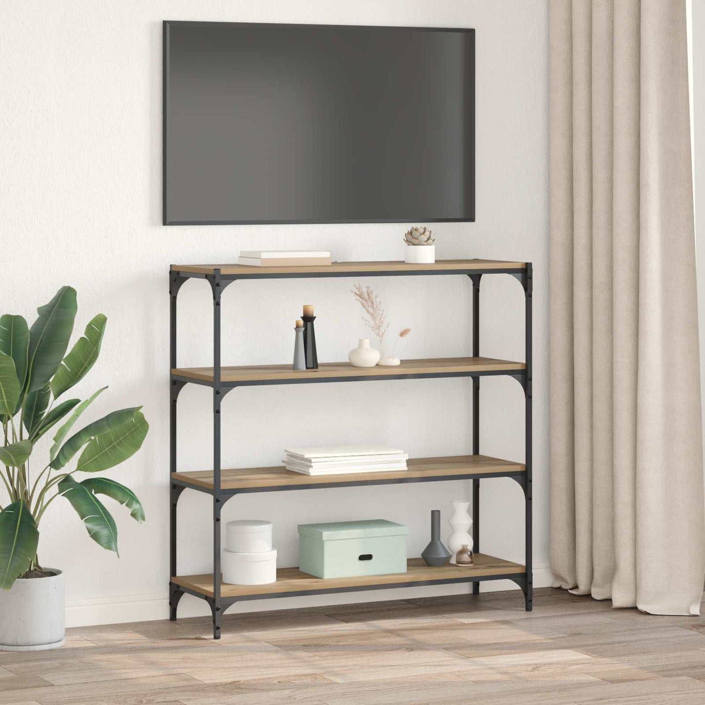 vidaXL Βιβλιοθήκη Artisan Oak 100 x 33 x 100 εκ.