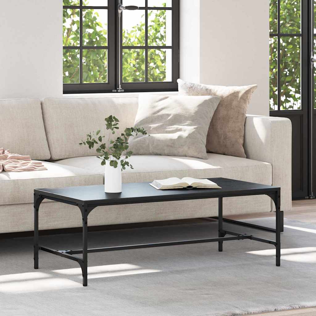 vidaXL Τραπεζάκι σαλονιού Μαύρη Οξυά 100 x 50 x 35 cm