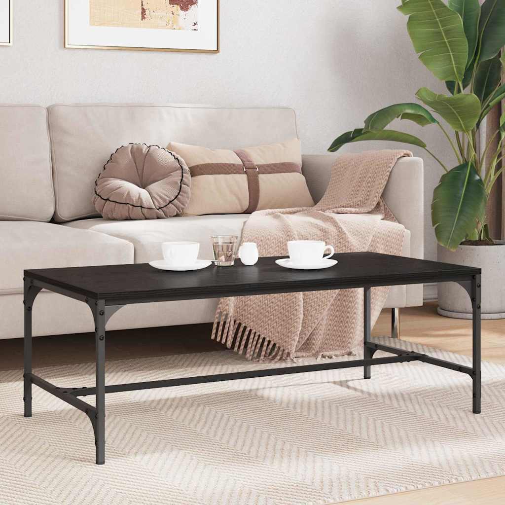 vidaXL Τραπεζάκι σαλονιού Μαύρη Οξυά 100 x 50 x 35 cm