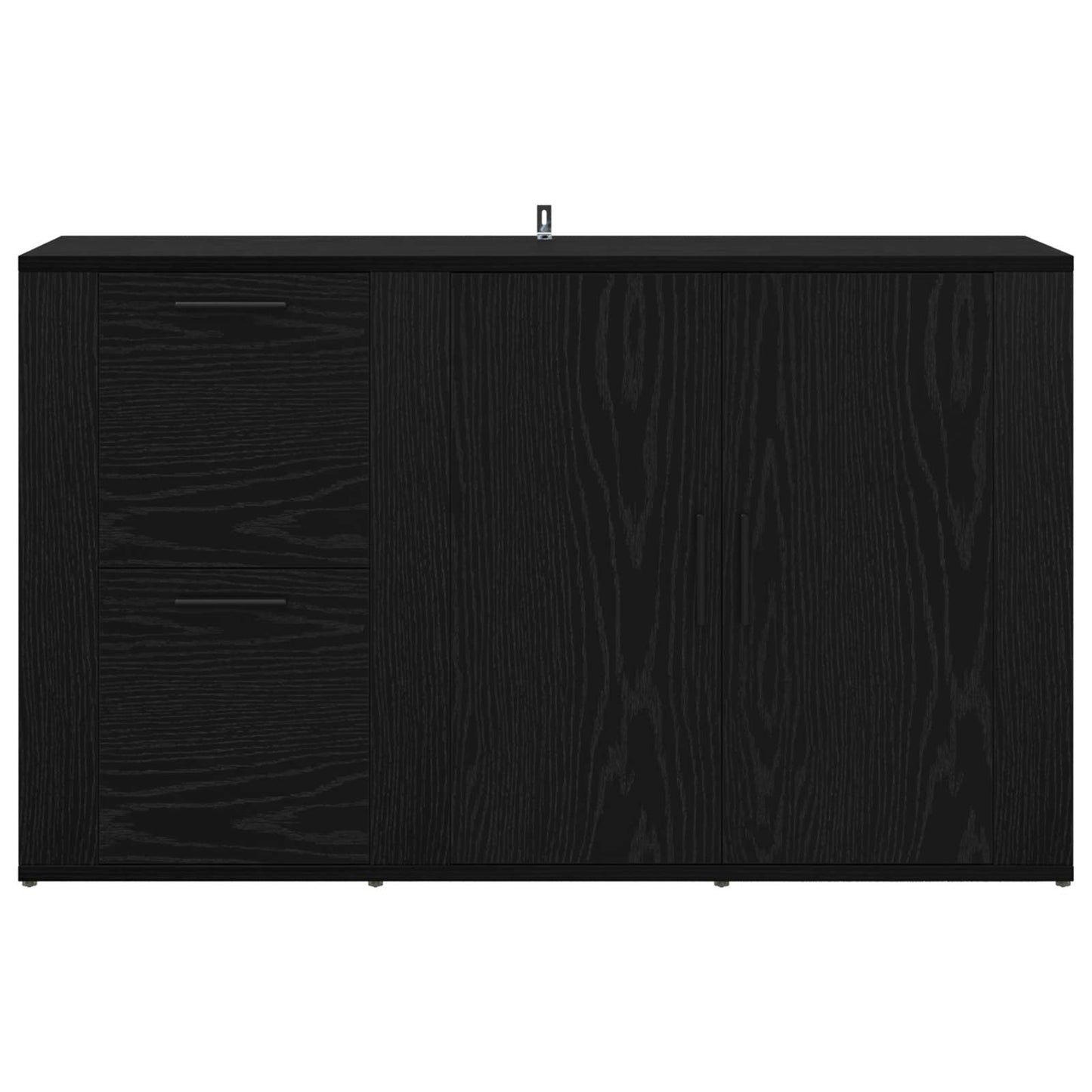 vidaXL Πλαϊνό γραφείο με συρτάρι Μαύρη Οξυά 100 x 33 x 59.5 εκ.