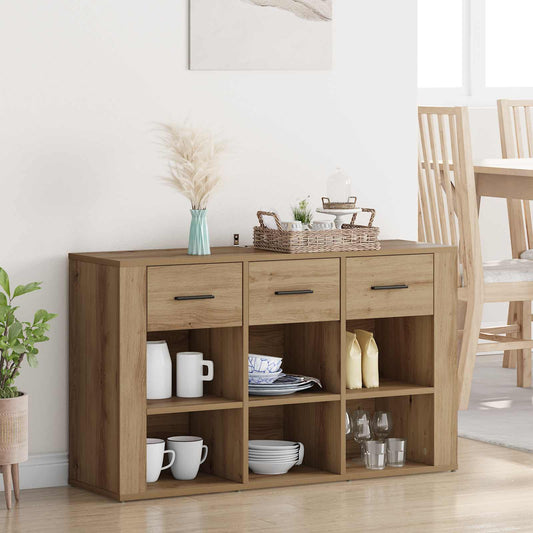 vidaXL Πλαϊνό γραφείο με συρτάρι Artisan Oak 100 x 30 x 59,5 εκ