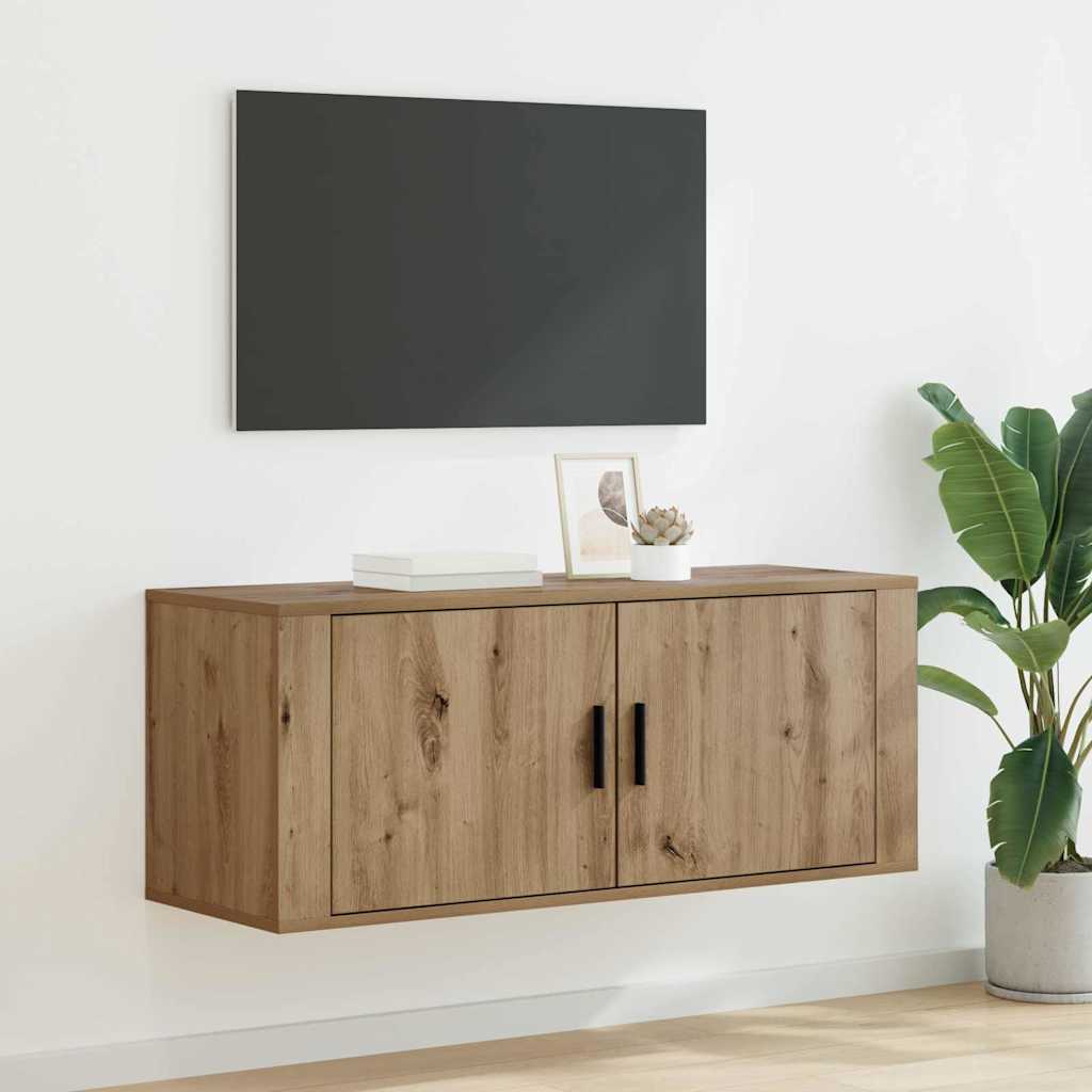 vidaXL Κρεμαστό Ντουλάπι Τηλεόρασης Artisan Oak 100 x 34,5 x 40 εκ