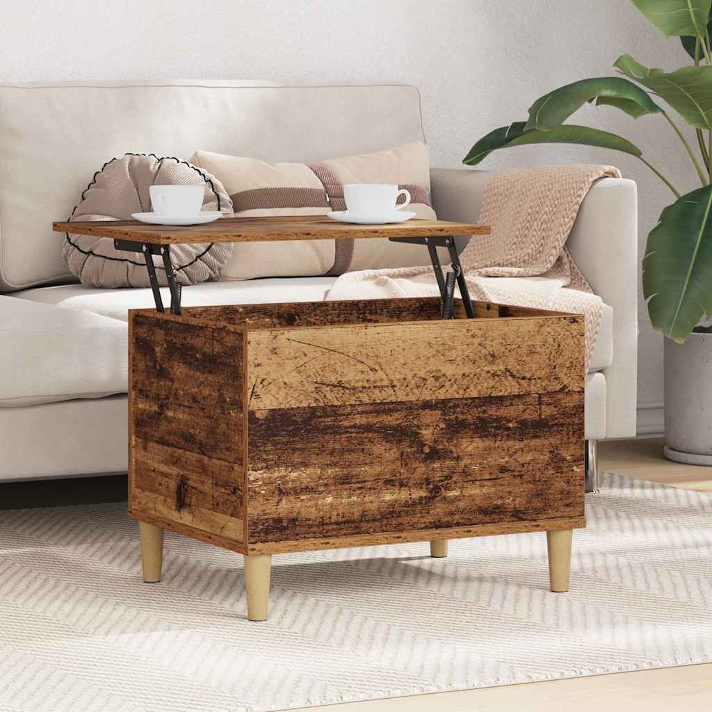 vidaXL Κομοδίνο Παλιό ξύλο 60 x 44,5 x 45 εκ Επεξεργασμένο ξύλο