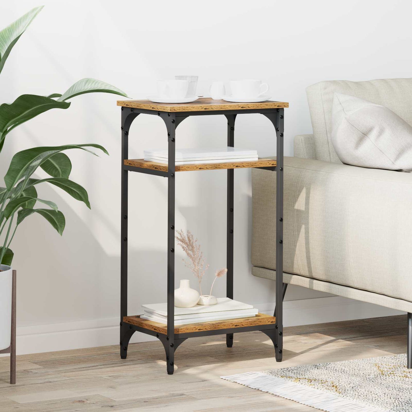 vidaXL Τραπεζάκι Πλευράς Παλιό Ξύλο 40 x 30 x 75 cm Επεξεργασμένο ξύλο
