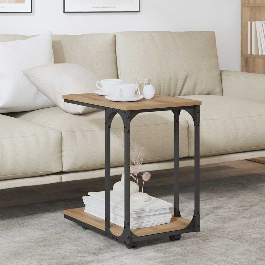 vidaXL Τραπεζάκι Πλευράς με ράφι Artisan Oak 50 x 35 x 55.5 εκ.