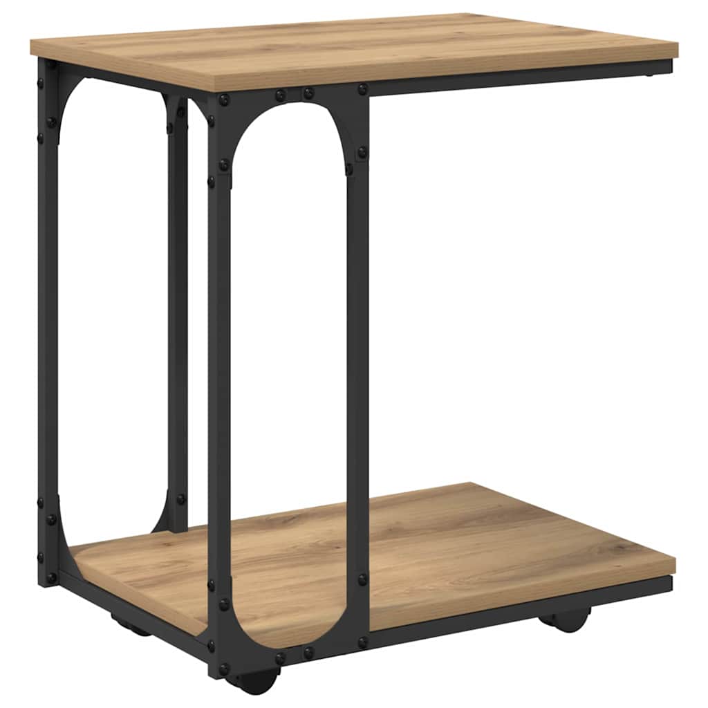 vidaXL Τραπεζάκι Πλευράς με ράφι Artisan Oak 50 x 35 x 55.5 εκ.