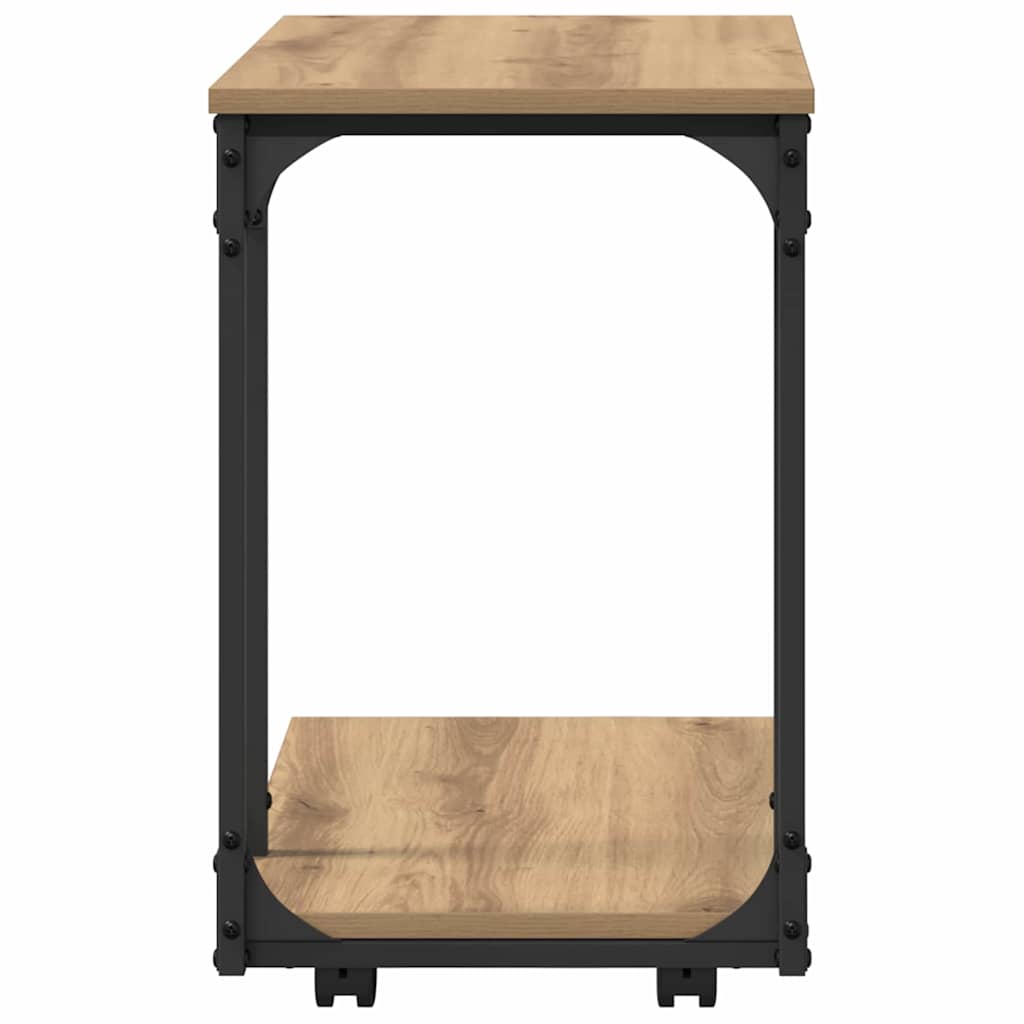 vidaXL Τραπεζάκι Πλευράς με ράφι Artisan Oak 50 x 35 x 55.5 εκ.