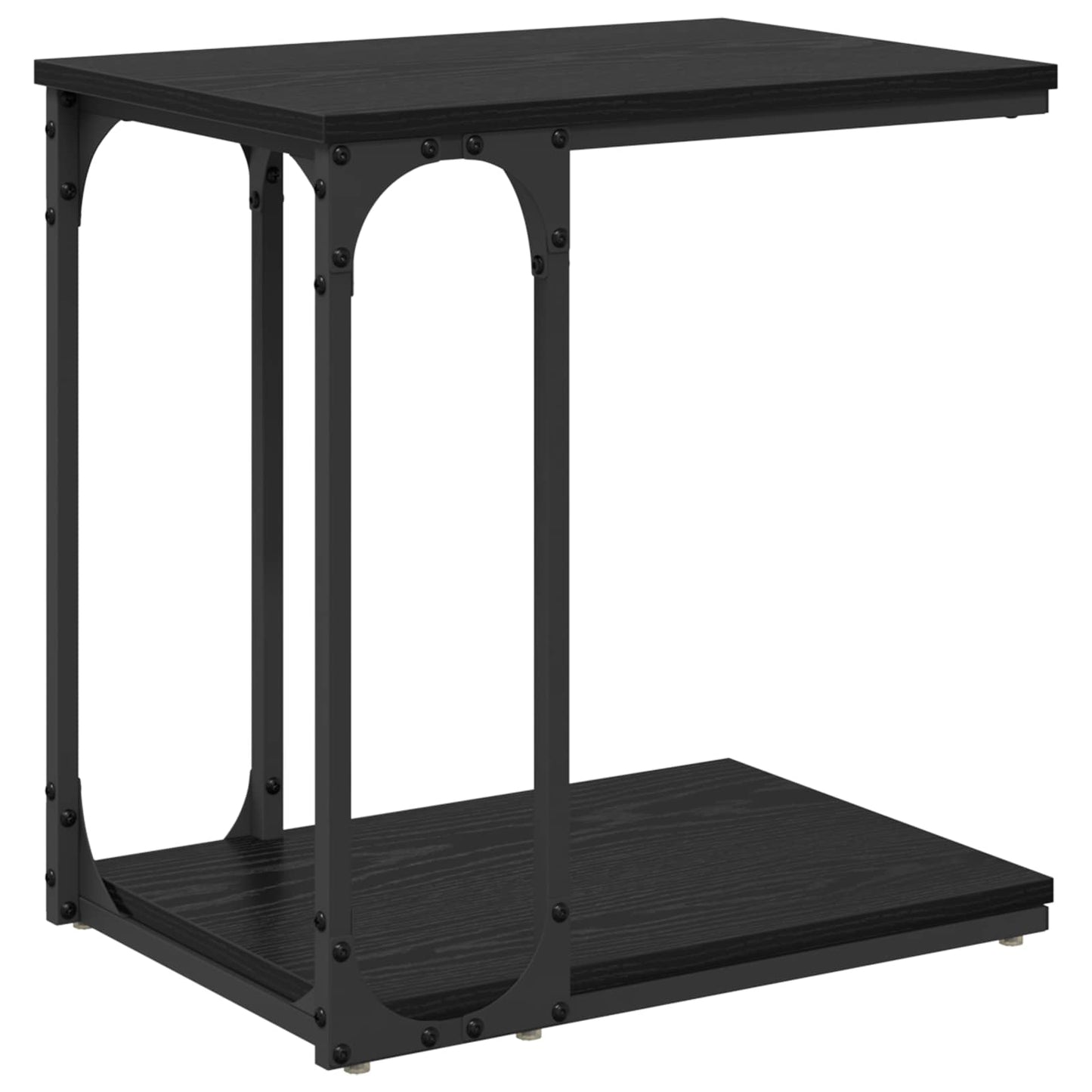 vidaXL Τραπεζάκι Πλευράς Μαύρη Οξυά 50 x 35 x 52 cm Επεξεργασμένο ξύλο