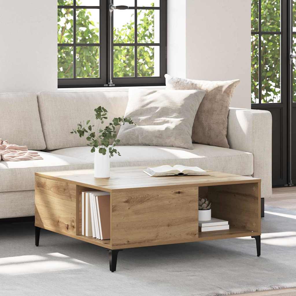 vidaXL Τραπεζάκι σαλονιού Artisan Oak 80 x 80 x 36,5 εκ