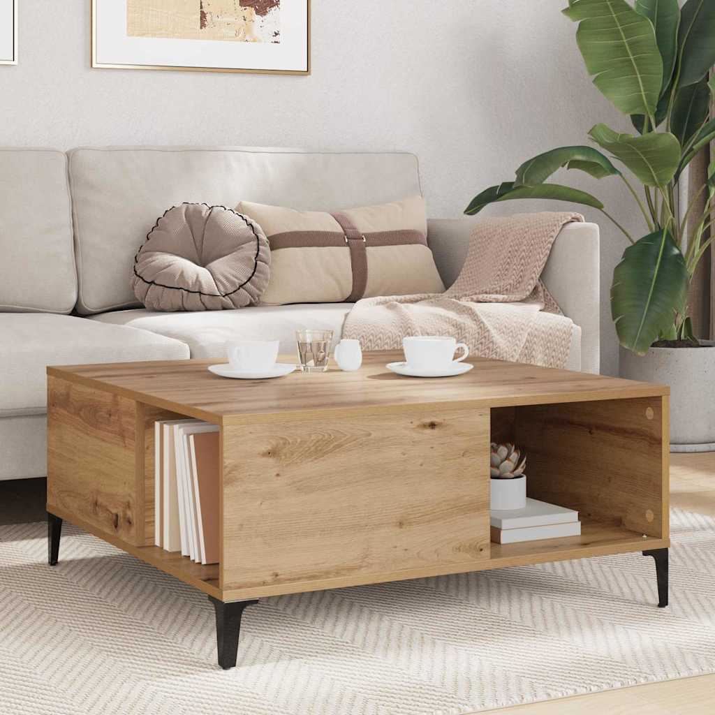 vidaXL Τραπεζάκι σαλονιού Artisan Oak 80 x 80 x 36,5 εκ