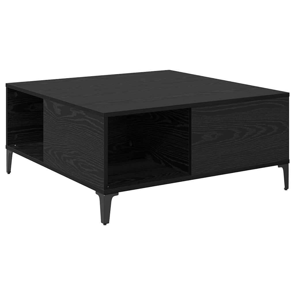 vidaXL Τραπεζάκι σαλονιού Μαύρη Οξυά 80 x 80 x 36,5 εκ