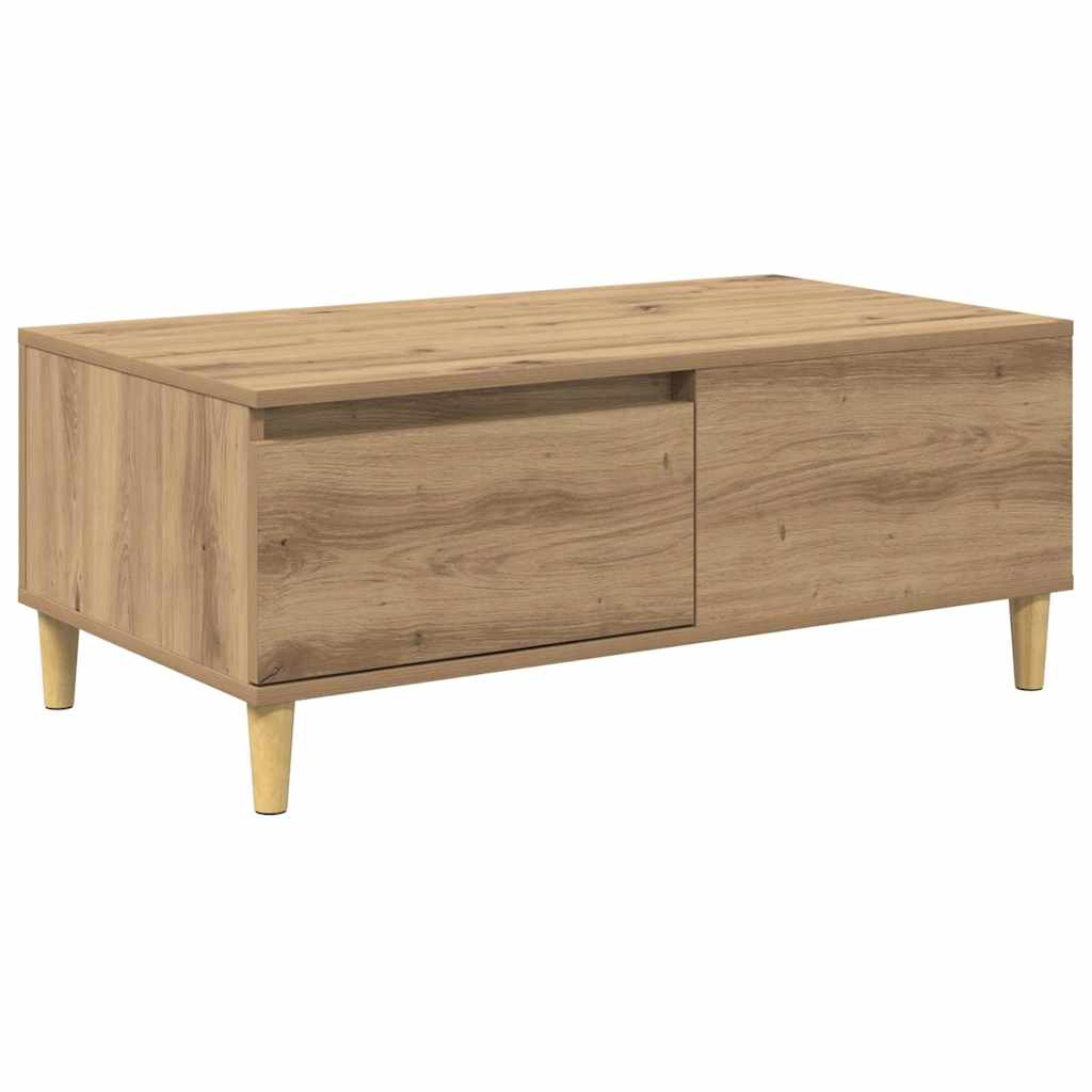 vidaXL Τραπεζάκι σαλονιού με συρτάρι Artisan Oak 90 x 50 x 35 cm
