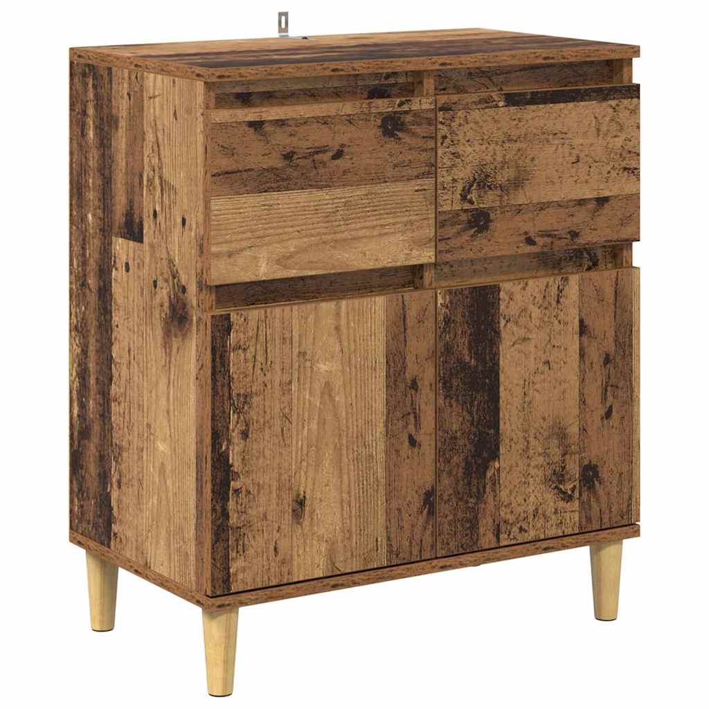 vidaXL Πλαϊνό γραφείο Παλιό Ξύλο 60 x 35 x 70 cm Επεξεργασμένο ξύλο