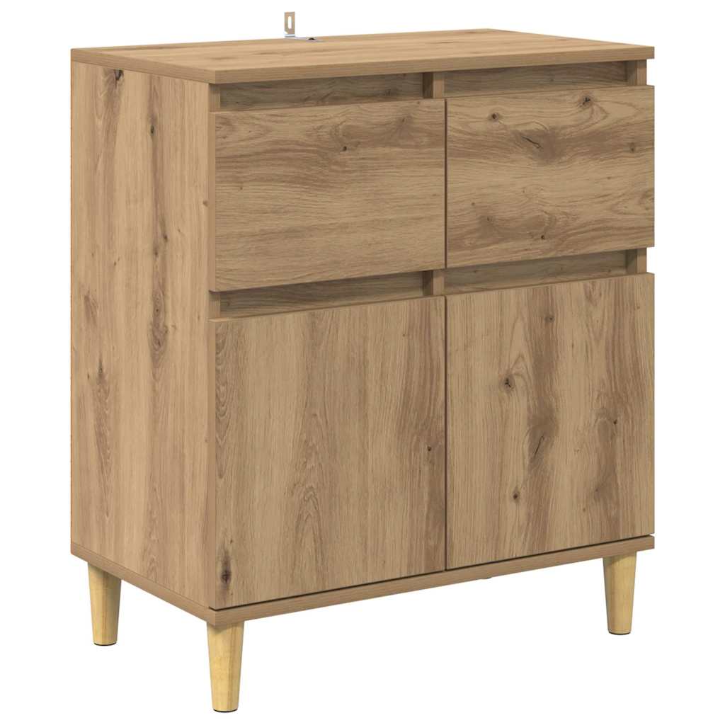 vidaXL Πλαϊνό γραφείο Artisan Oak 60 x 35 x 70 cm Επεξεργασμένο ξύλο